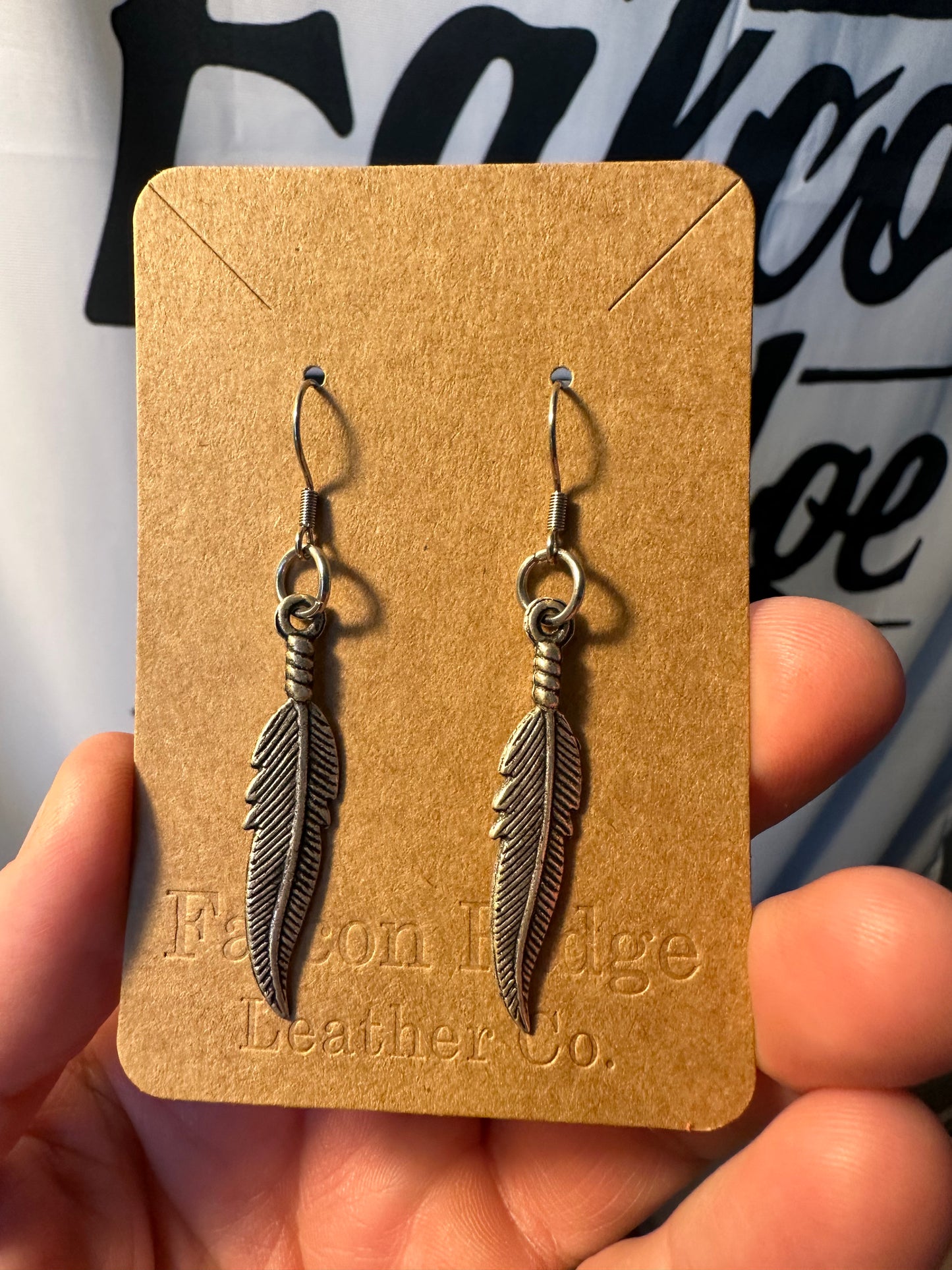 Silver Feather Earrings