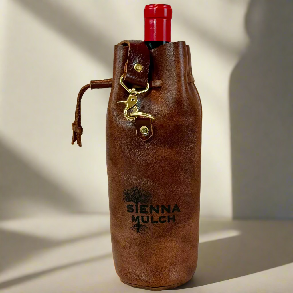 Personalized Leather Wine Tote