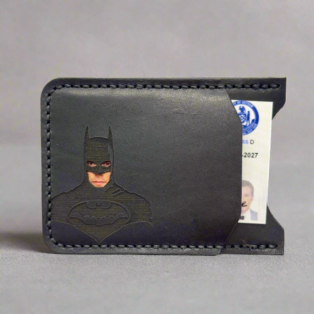 The Bat Wallet - ID Window Pocket Wallet – Falcon Ridge Leather Co.