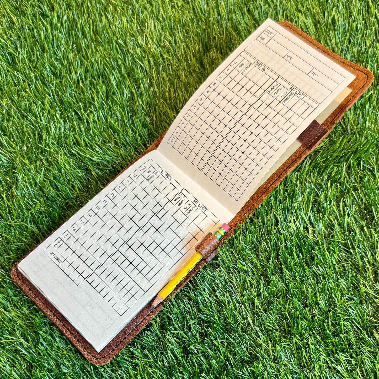 Leather Golf Scorecard Holder