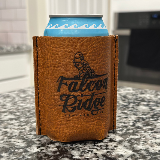 Custom Leather Logo Koozie